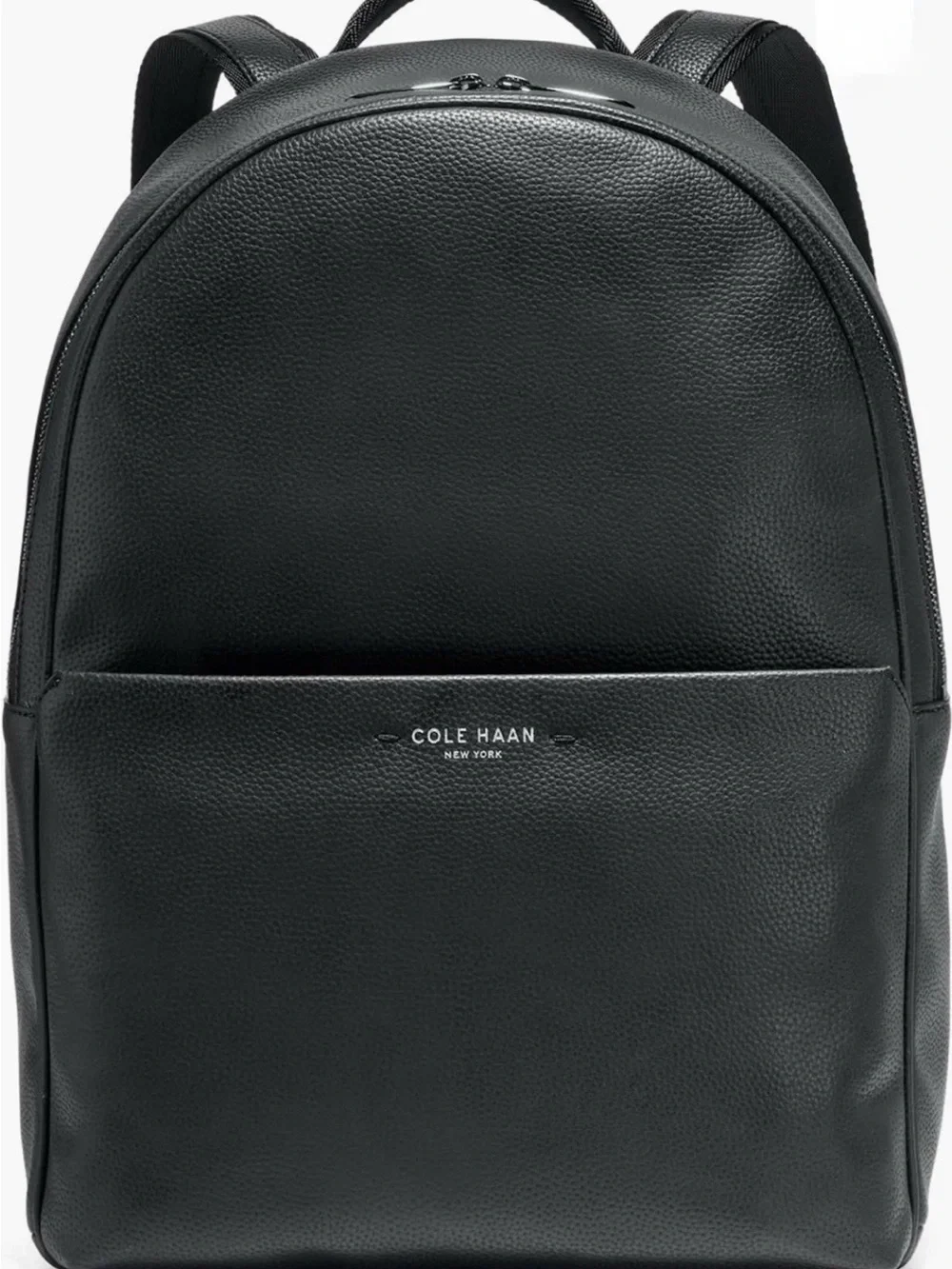 Cole Haan Black Pebbled Leather Backpack